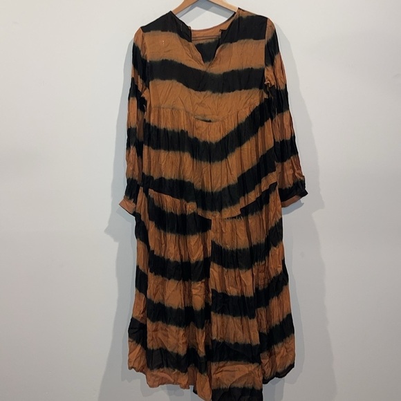 Norblack Norwhite tie dye midi laghonlook oversized boho dress small - Picture 5 of 6